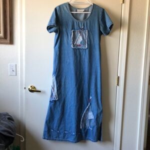 Bleu Bayou Denim Sailboat Dress Size S Gently Used
